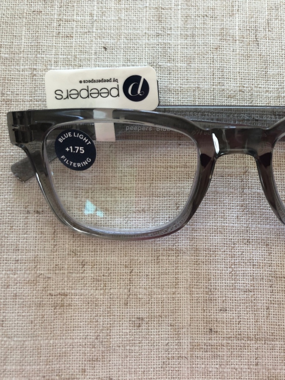 New Gray‎ Peepers Reading Glasses +1.75